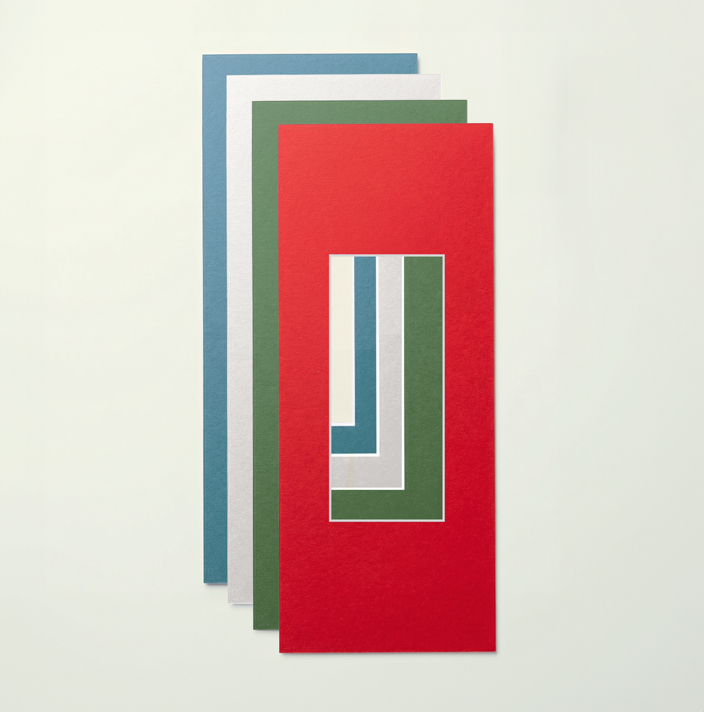 Lot de 4 passe-partout colorés — Numérique 15 × 5 cm