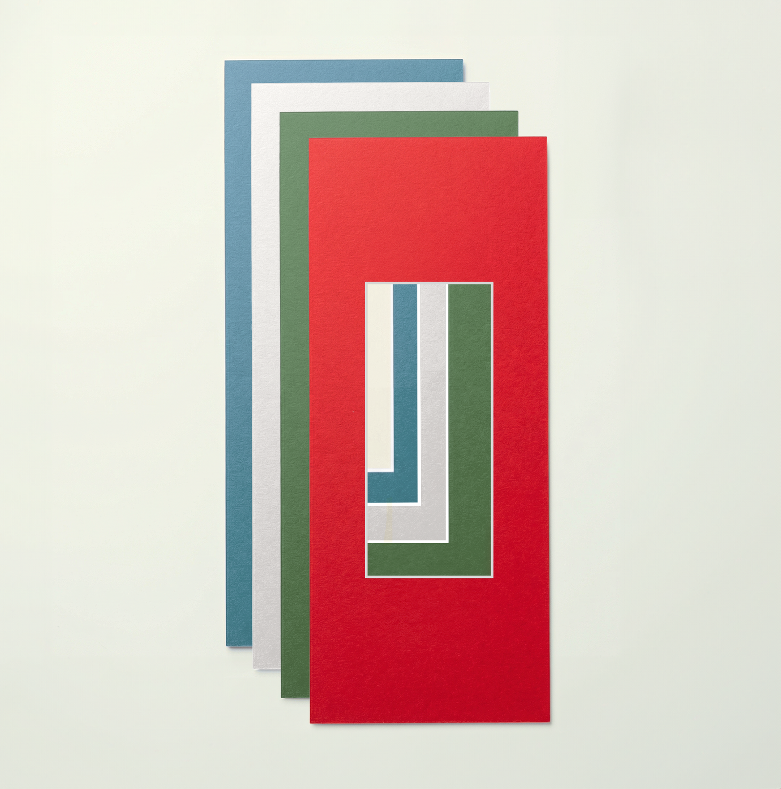 Lot de 4 passe-partout colorés — Numérique 15 × 5 cm